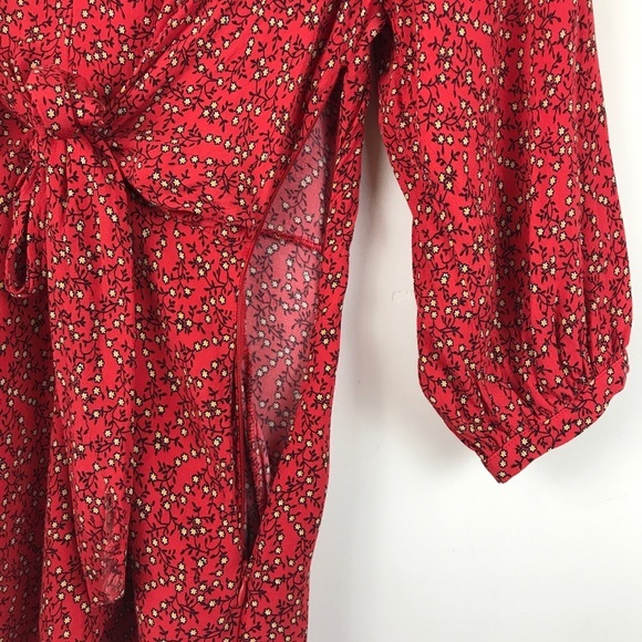 Free People Clara Red Floral Tunic Dress Size XS - Picture 13 of 15